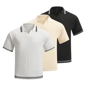 Menswear Short-Sleeve Knit Polo Top, Contrast-Trim, Lightweight-Airy Build, Versatile for Brunch Dates & Casual Meetups, Keeps You Comfortable & Polished All Day