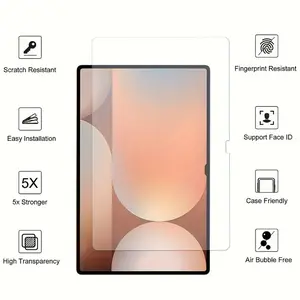 2-piece set suitable for Samsung S10 FE+13.1-inch, S10 10.9 inch, S10 FE 10.9 inch screen protectors. Scratch resistant, fingerprint resistant, shatter resistant, sweat resistant, smooth surface, long-lasting protection