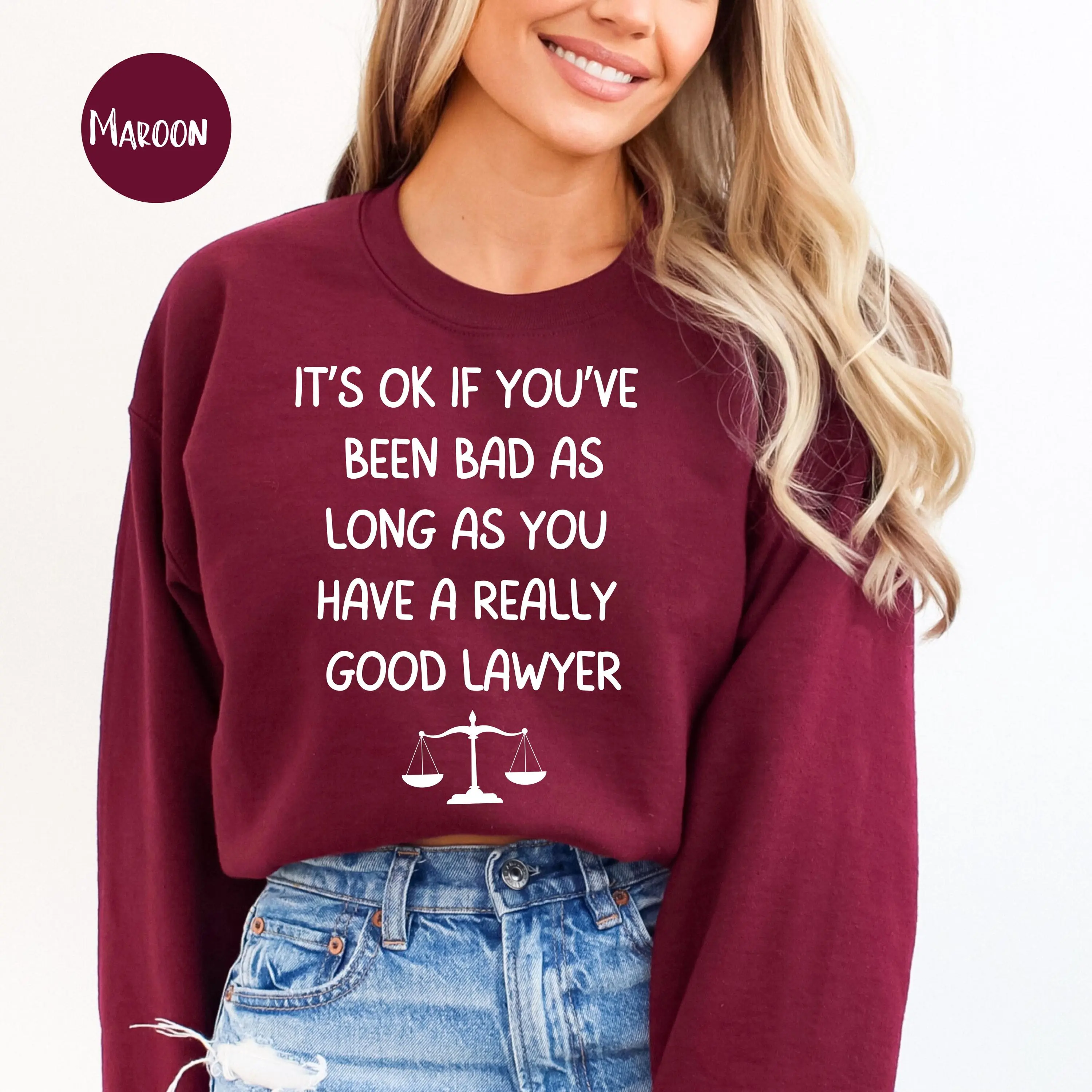 Funny Lawyer Shirt Gift Law Student Gift Shirt Law Grad Gift Crewneck Lawyer Christmas Gift Paralegal Gift Attorney Xmas Gift WParal