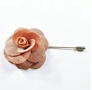 Flower Lapel Pin SandyBrown