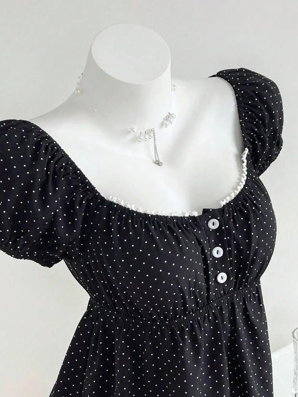 Women's Floral Square Neck Blouse, Ruffle Trim Short Sleeve Summer Top, Cottagecore Vacation Shirt for Beach, Brunch, Holiday & Casual Wear