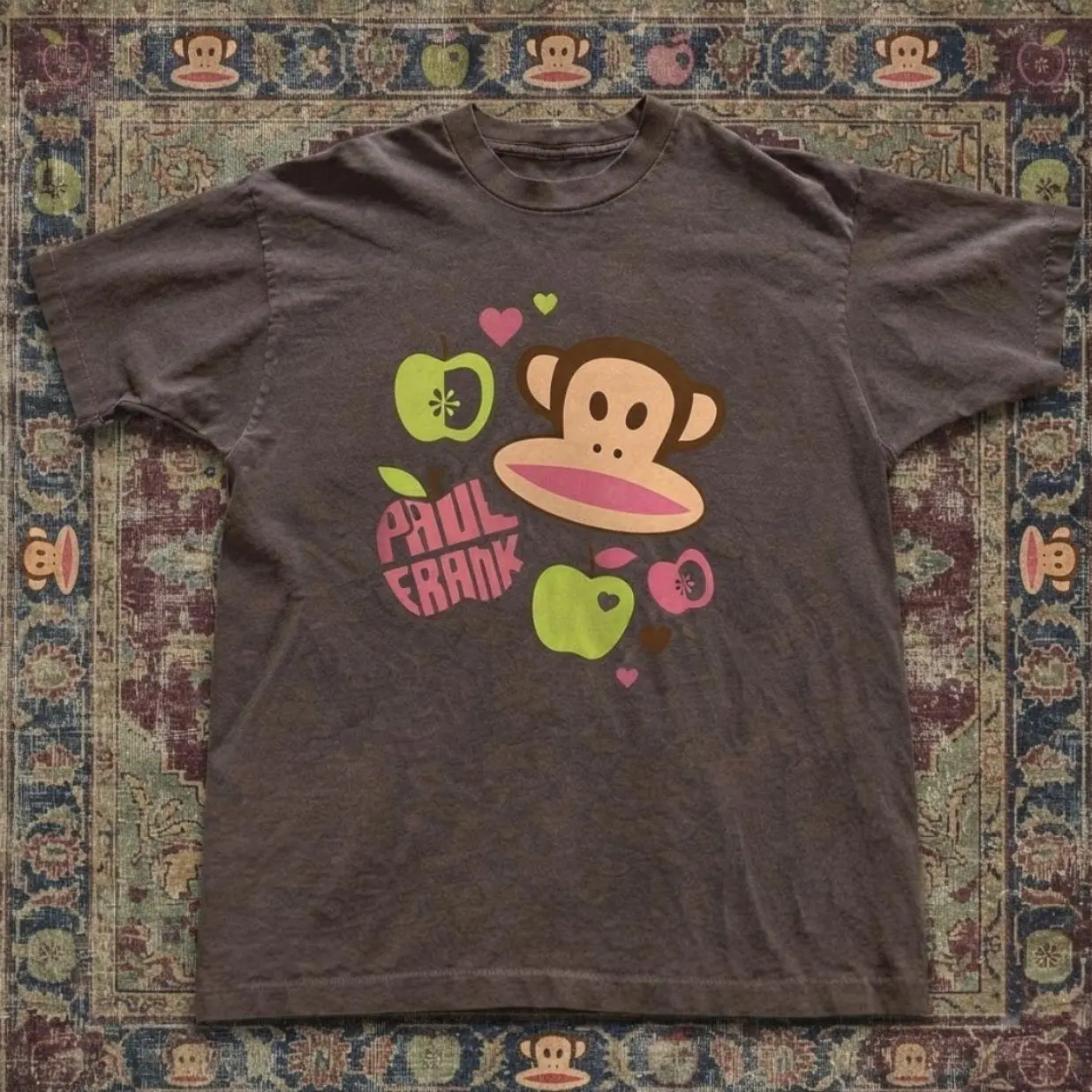 Brown Paul Frank Monkey Y2k Graphic T-shirt