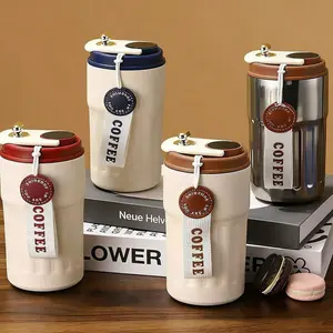 Portable Smart Insulated Coffee Cup with Temperature Display, Vacuum Sealed Water Bottle and Straw Design, Perfect for Hot Drinks Including separately sold cup brush, straw brush