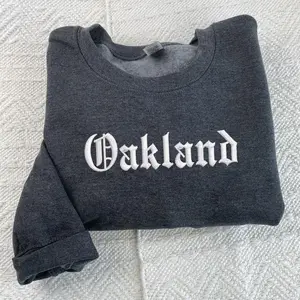 Oakland Embroidered Sweatshirt, Travel Sweatshirt, Oakland Gifts