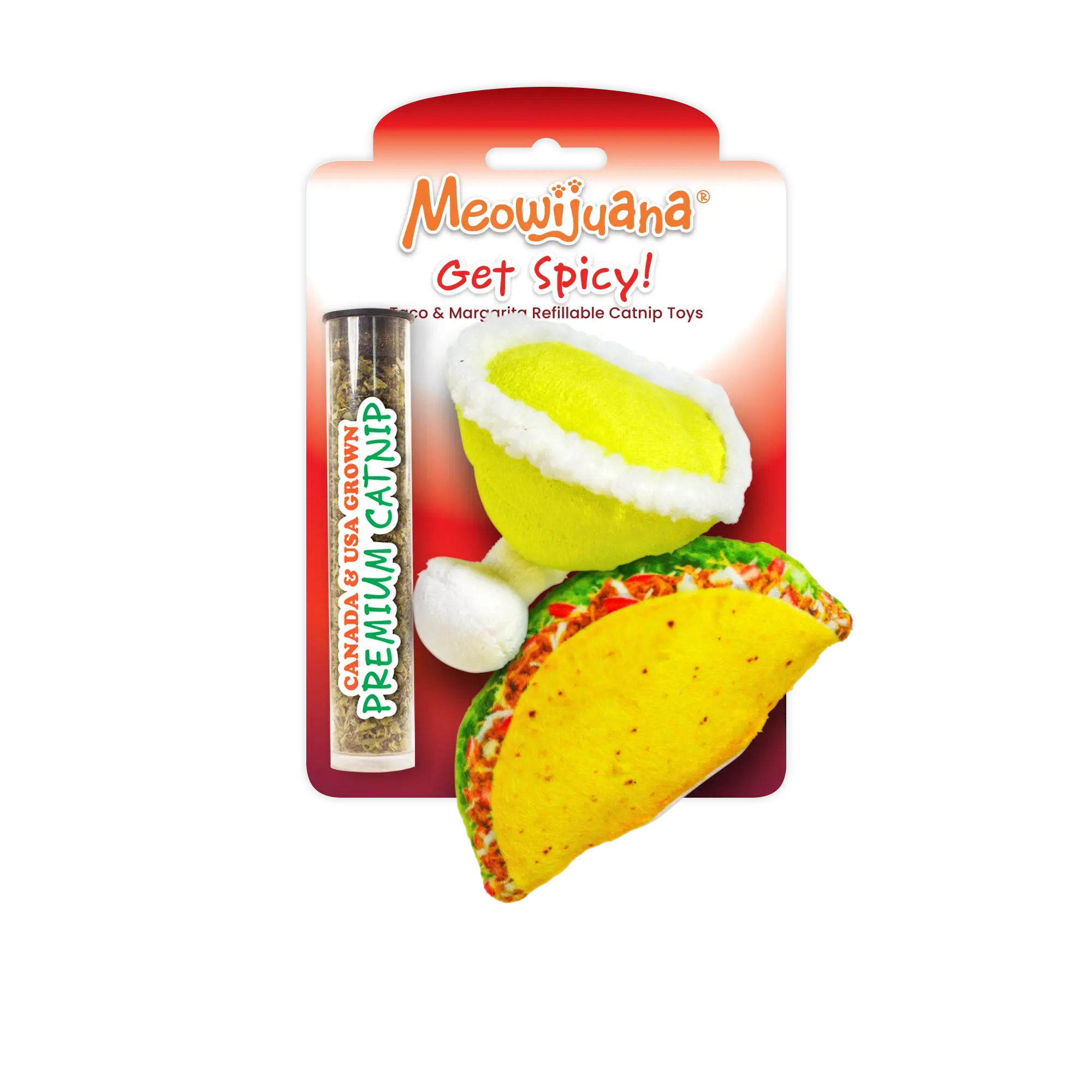 Get Spicy Taco Margarita Catnip Toy 2-Pack Get Spicy Taco Margarita Catnip Toy 2-Pack