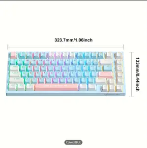 ONIKUMA G52 Portable Fashion Wired Gaming Keyboard with LED Backlit Matte Key Caps 82 Keys Gaming Keyboards Gamer For PC Laptop Mechanical Keyboards