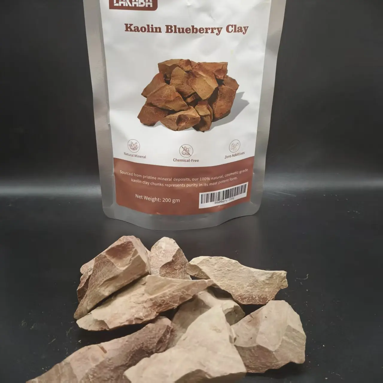 Raw Blueberry Kaolin Clay Edible, Organic Natural No Fillers, Healthy Slightly Viscous Earth Clay-200g,summervibes Clay Grey Air Drying Clay Clay Stick