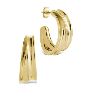 Kassidy Double Curve Bold Hoops