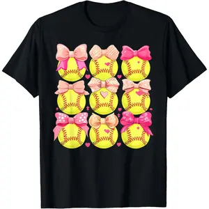 Girls Softball Shirt Pink Toddler Softball Tee T-Shirt