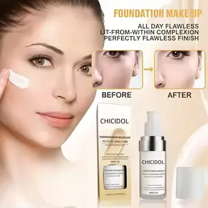 CHICIDOL Color Changing Liquid Foundation Moisturizing Waterproof No Creasing No Separation Concealer Makeup Products Wholesale
