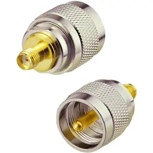 2pcs rf coaxial coax adapter sma female to uhf male pl259 pl259