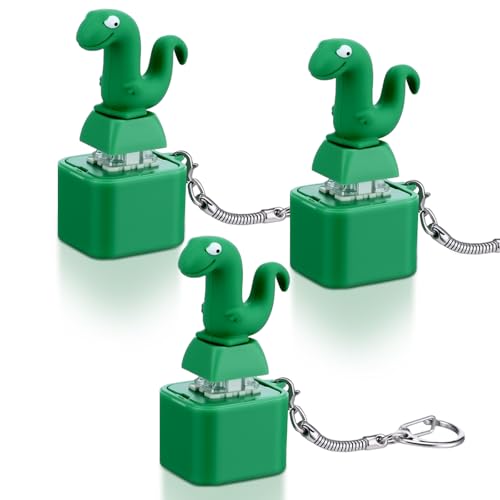 Frog Croaking Keychain, Lizard, Cat, Duck Realistic Sound Fidget – Rechargeable LED Light, Mechanical Keyboard Fidget Cute Axolotl Animal with Hand Wrist Strap Rope Durable ABS Build for Student &Adults Stress Relief