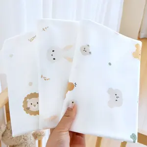 Baby Cloth Wrap Single Soft Skin-Friendly Breathable Sweat-Proof Newborn Swaddle Anti-Colic Cute Print Perfect Gift for Baby Sleep Sack