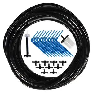 Drip Irrigation Kit System, Powered Auto Easy DIY Device Supported Pots Plants, 6-12 Timing Modes With Anti-Siphoning Device (Expansion Kit/Accessories Kit)