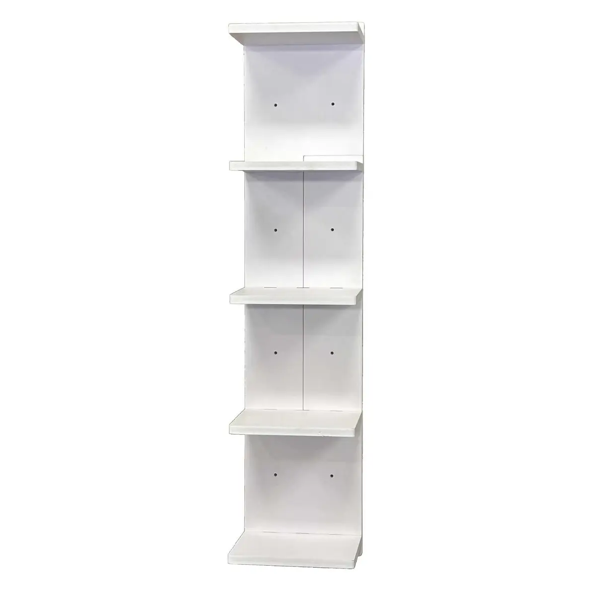 5-Tier Vertical Wall-Mounted Storage Shelf - Durable Wooden Shelves, Modern and Minimalist Design, Suitable for Living Room, Bedroom, Home Office - Easy to Assemble and Stable, Space-Saving Storage Rack