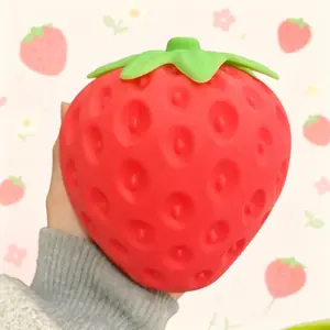 New Jumbo Strawberry Squishy - Super Soft Slow-Rising Squeeze Item for Stress Relief, Cute Sensory Fidget Decompression Tool for Teens and Adults, Jumbo Squishy