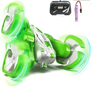 RC Car Remote Control Car, 4WD Stunt Car Rechargeable Double Sided 360° Flips Rotating Toy Gift Present for Boys and Girls Aged 4+, Indoor, Outdoor (with Rechargeable battery)