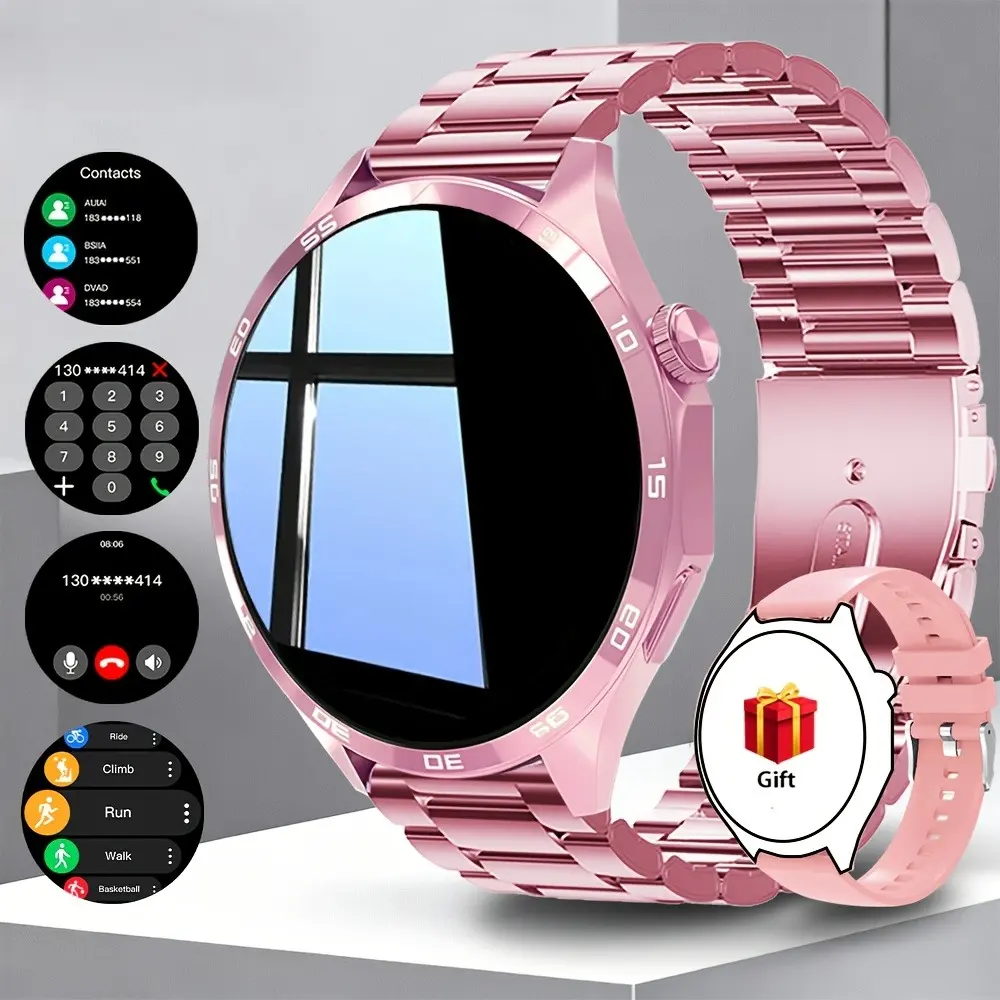 Outdoor HD Smartwatch with calls, unisex, supports wireless calls and answering, SMS notifications, fitness tracker, multiple wearing styles, various sports modes, compatible with iPhone and Android, Calling Smart Watch
