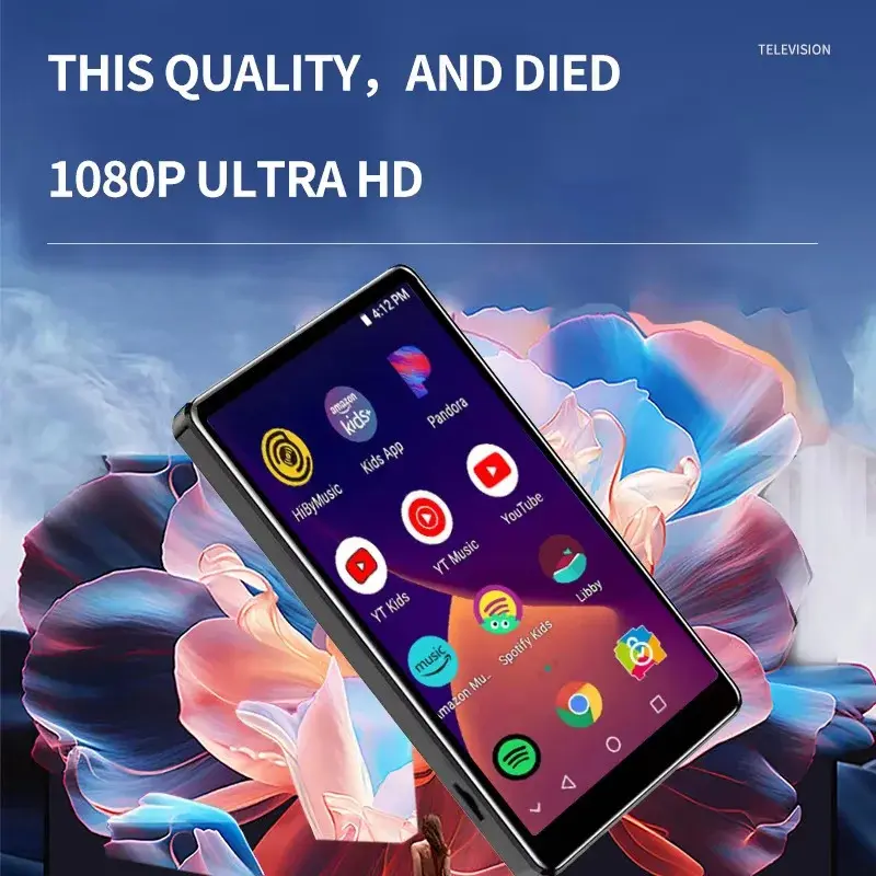 4 Inch MP3 Player Full Touch Screen Player MP4 Player Portable Music Player Bluetooth Android 8.1 Walkman Smart WiFi Internet
