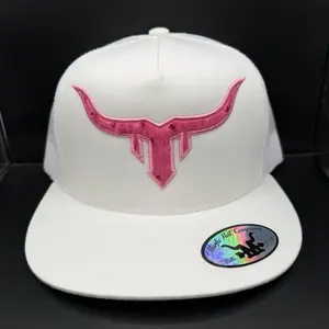 El Toro Ostrich - Pink Edition Snapback Hat Pink Bull Logo