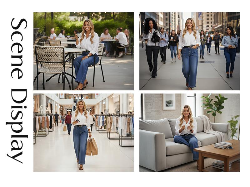 Eytino Plus Size Jeans for Women High Waisted Wide Leg Jeans Trendy Baggy Loose Stretchy Denim Pants with Pockets(1X-5X) Eytino Plus Size Jeans for Women High Waisted Wide Leg Jeans Trendy Baggy Loose Stretchy Denim Pants with Pockets(1X-5X)