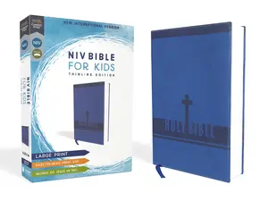 NIV, Bible for Kids, Large Print, Leathersoft, Blue, Red Letter, Comfort Print: Thinline Edition by Zondervan [Leatherbound Book]