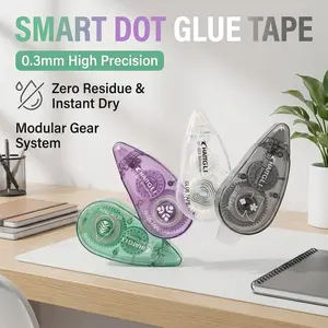 Precision Glue Tape for DIY Crafts | 2/4 Pack Adhesive Roller for Scrapbooking, Junk Journals, Photos, Cards & School Projects | Clean, No-Mess Bonding for Creative Projects