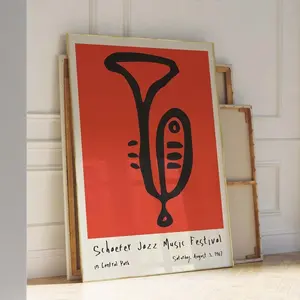 Red Wall Art, Music Theatre Gifts, Retro Music Wall Art, Printable Design, Music Poster , Trendy Wall Art, Vintage Poster 6