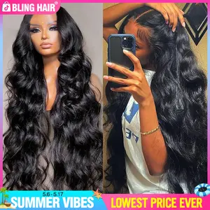 Bling Hair Body Wave 13x6 Lace Front Wigs Human Hair 180% Density Body Wave Lace Front Wigs Human Hair Pre Plucked Wigs Human Hair Wigs 13x4 HD Lace Frontal Wigs #SummerVibes summervibes