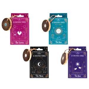 Down to Earth Tarot Incense Cones - The Sun White Sage Scented Perfume Fragrance Aroma - 15 Cones per Pack - Solid - Lovers Moon Star Designs