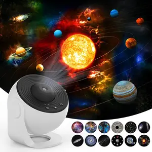 VanSmaGo 12 in 1 Planetarium Galaxy Projector for Bedroom, Star Projector, Decorative Galaxy Projector Light, Planetarium LED Light, Nightlight for Adults Kids Bedroom, Wedding Home Room Decor light sensor galaxy projector