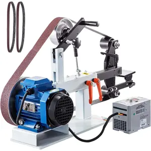 VEVOR 1500W 2HP Belt Sander Grinder, 2" x 82" Variable Speed Belt Grinder for Metalworking, 3-in-1 Belt Sander Polisher with 3 Grinding Moulds & Flat Platen Tool Rest for Knife Making Kitchen Square