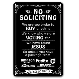 my everything poster ISUNMEA Humorous No Soliciting Sign for Front Door - Funny "We're Voting for Jesus" Metal Sign for House - Perfect Decorative Sign to Discourage Unwanted Visitors, 8 x 12 Inch