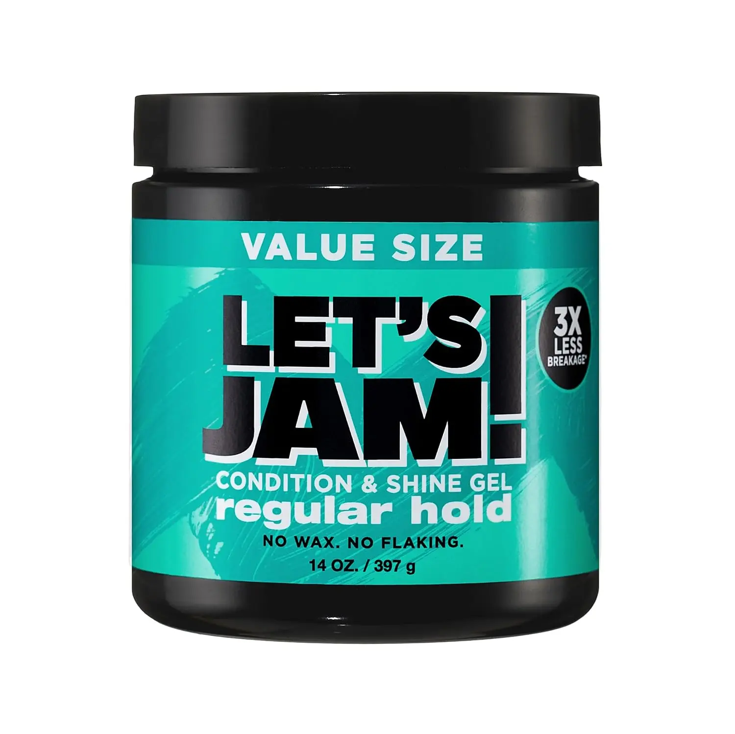 SoftSheen-Carson Let's Jam Conditioning & Shine Gel, Regular Hold for Frizz Control, Defines Natural Waves and Slick Back Hairstyles, Unisex, Fragranced, 14oz