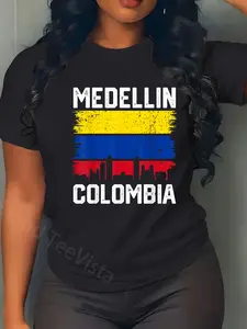 100% Cotton Medellin Colombia Funny Colombian Hispanic Latino Americans T-Shirt