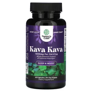 Nature's Craft Kava Kava, 60 Capsules (500 mg per Capsule)