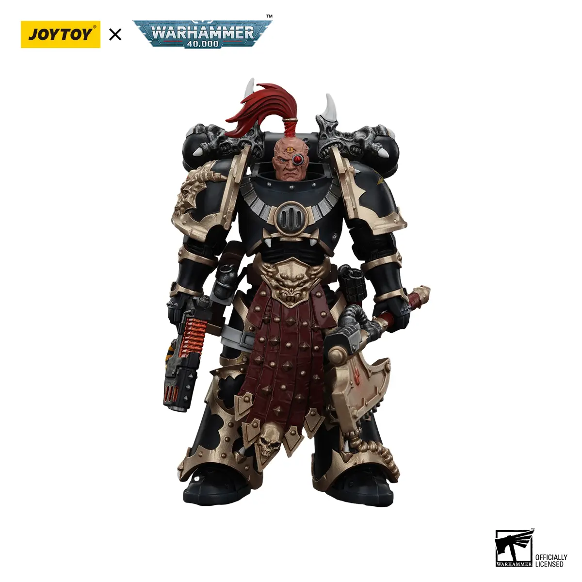 JOYTOY Warhammer 40000  1/18  Action Figure Chaos Space Marines Black Legion Chosen with Plasma Pistol and Power Axe  JT00959