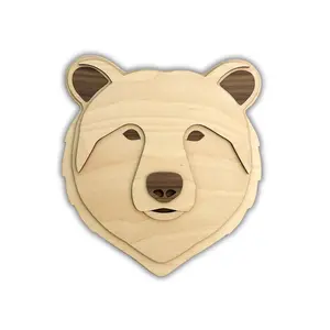 Woodland Bear Head Nursery Wall Decor