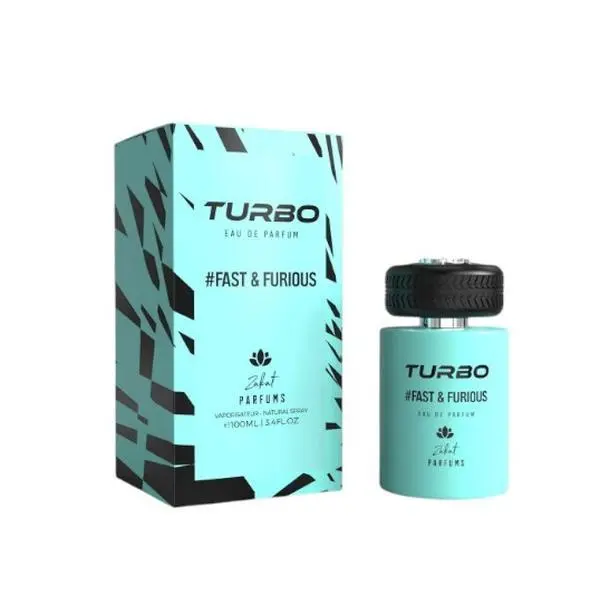 Zakat Perfumes Turbo #Fast & Furious Unisex Eau De Parfum (EDP) - 100 ml-3.4 fl oz, Aromatic Floral Fragrance with Lavender, Geranium & Oud Notes, Bold Confident Scent for Unisex Use