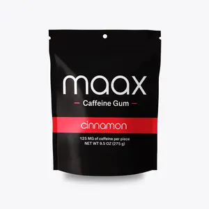 Maax Caffeine Gum | 125mg per piece | 50 pieces per bottle | Cinnamon | Energy and Focus