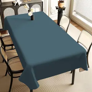 JIT 1pc 2D flat modern teal patterned rectangular tablecloth, for kitchen, living room, and dining table, kitchen accessories, party, room & outdoor decorative tablecloth, a tablecloth gift for friends