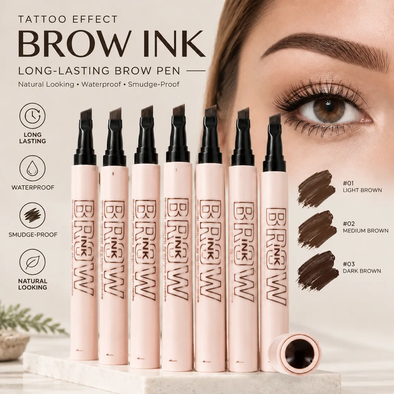 3-Color Eyebrow Pomade Gel – Effortless Wild Brow Looks, Smudge-Resistant Long-Lasting Color & Precision Definition