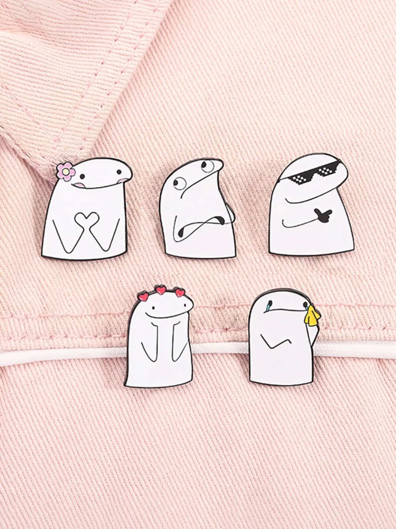 5pcs/set Cartoon Character Flork Enamel Pins Spanish Line Villain Funny Flower Brooch Pin Metal Brooches Lapel Backpack Badge Fashion Jewelry Accessories Gifts for Friends Drop Set Pins Fashion Accessory