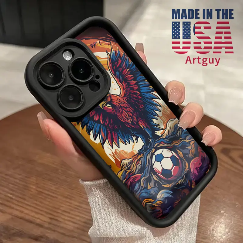 Case for iPhone 16 Pro Max 15 Plus 16E 14 13 12 11 XS XR Aerial - Soccer Majesty Advanced fashion gift Drop Protection Shockproof Soft Silicone smartphone Cover