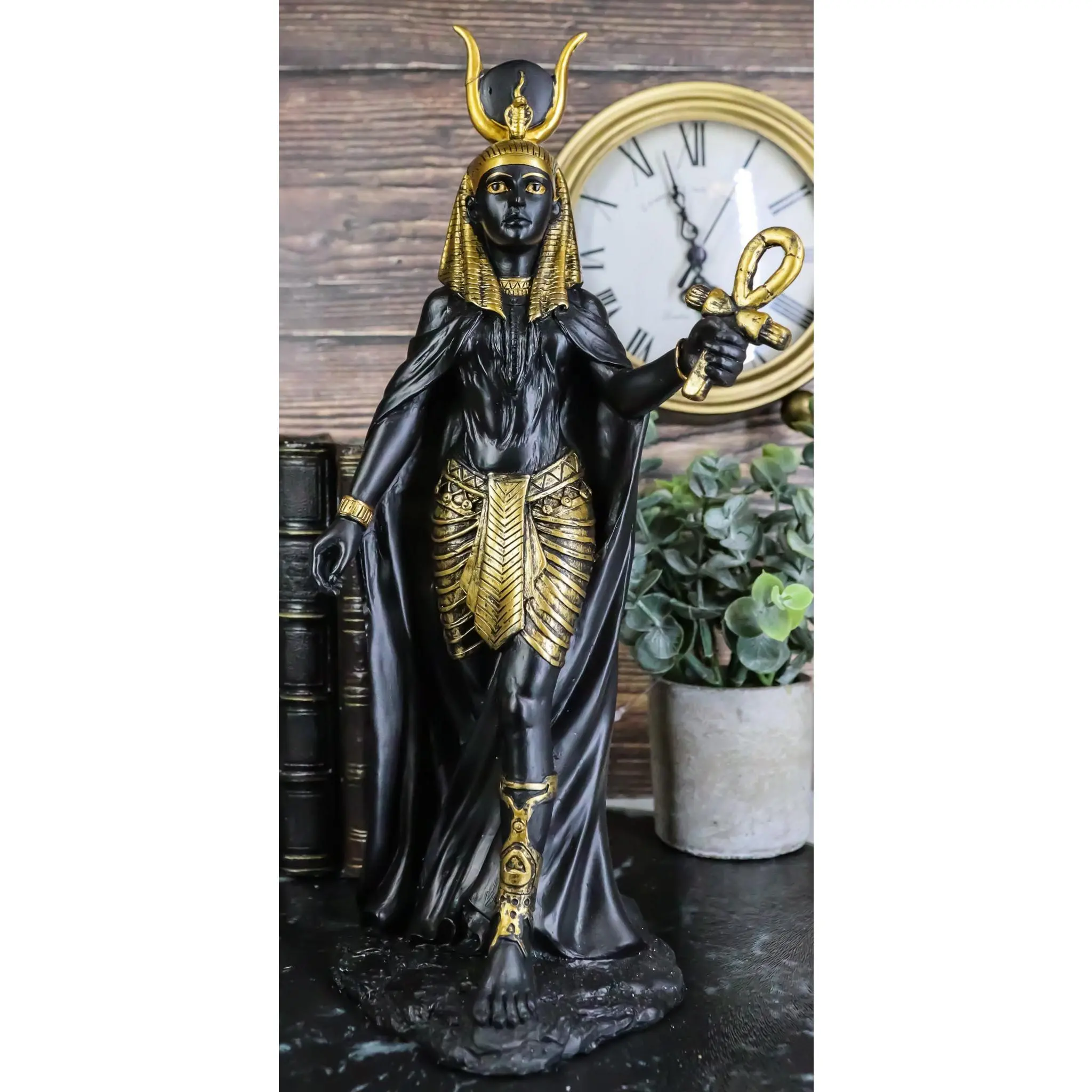 Ebros Egyptian Goddess Hathor Statue 11"H Deity Of Motherhood Joy Love Feminism
