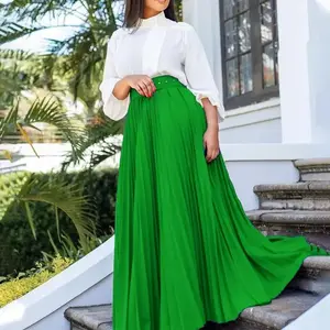 Large size women's belt European and American women's clothing temperament elegant pleated personality large skirt skirt skirt skirt