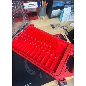 3/8” Impact Socket Organizer Insert For Milwaukee Packout | 43-Piece Socket Holder Tray | Tool Box Organizer | 3D Printed Socket Storage