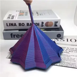 Colorful Geometric Vortex 3D Printed Toy: Multi-layered Star-shaped Structure with Gradient Color Visual Feast, Creative Stress-relief Plaything & Desktop Art Ornament, A Novelty with Distinct Niche Design Sense