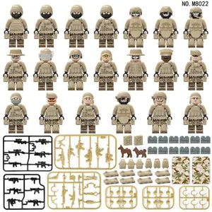 M8022 Camouflage humanoid doll Ranger soldiers small particle building blocks doll toy mini doll cartoon characters popular