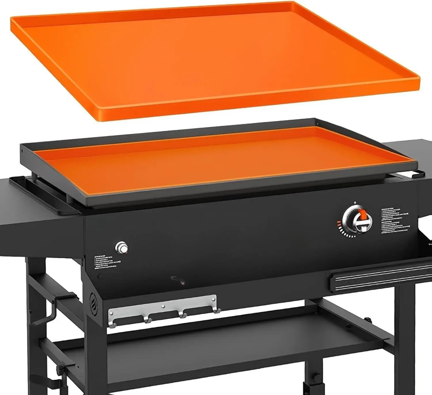 [New deal] - Silicone Griddle Mat for 36" Gas Grill Griddle, Heavy Duty & Reusable Griddle Buddy Pad Suitable for Outdoor Barbecue Griddle, BBQ Tools Accessories Protective Cover (Orange, 36 Inches)